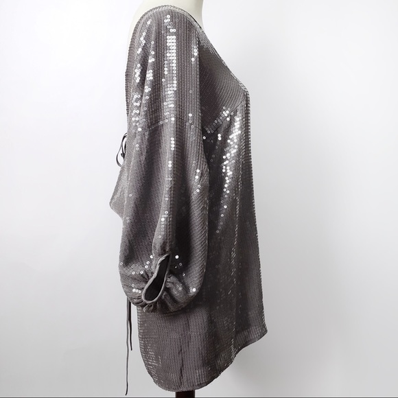 Madison Marcus Silk Sequined Dress Size Medium - Picture 4 of 8